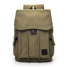 Fashio Leisure Canvas Travel Backpack (Color: Khaki)