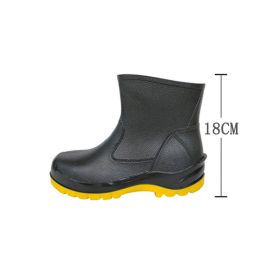 Labor Protection Rain Boots Men's Short Tube Low Top (Option: 18cm antismash-40)