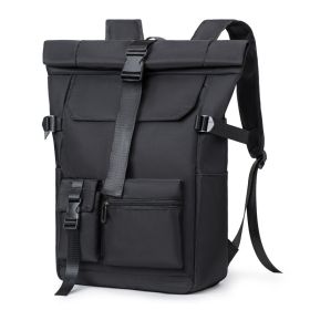 Large Capacity Travel Nylon Cloth Backpack (Color: Black)