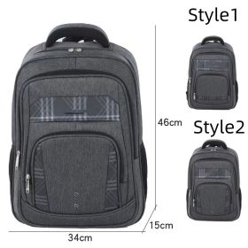 Waterproof And Large Capacity Storage Multifunctional Backpack Computer Bag (Option: Grey-Style1)