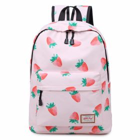 Fashion Printed Backpack Female Student (Option: Strawberry)