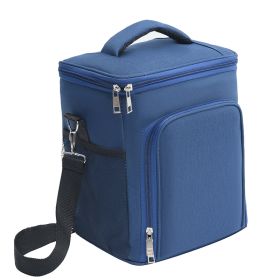 Aluminum Foil Thickened Lunch Box Handbag Insulation Bag (Color: Blue)