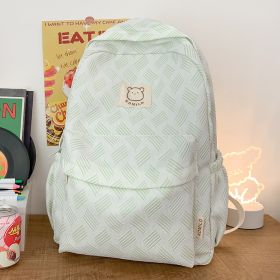 Japanese Backpack Junior High School Students Simple (Option: Light Green-Single Bag)