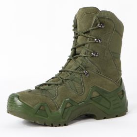 Military Fan Outdoor Boots Sports Tactics (Option: Green-High-46)