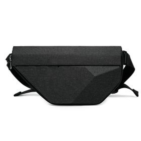 Men's Shoulder Bag Korean Version With Diagonal Function (Color: Black)