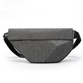 Men's Shoulder Bag Korean Version With Diagonal Function (Color: Grey)