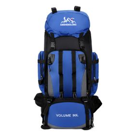 Outdoor Hiking Hiking Backpack Men (Color: Blue)