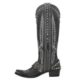 Western-style Women's Competitive Denim Boots (Option: Black-35)