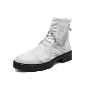 Men's Casual Breathable Breathable Shoes (Option: White-41)